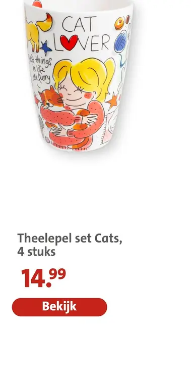 Aanbieding: Theelepel set Cats