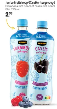 Aanbieding: Jumbo fruitsiroop 0% suiker toegevoegd