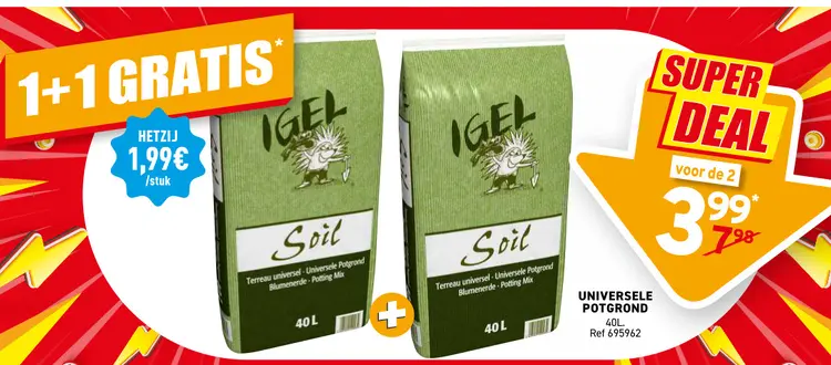 Promotie: Universele potgrond