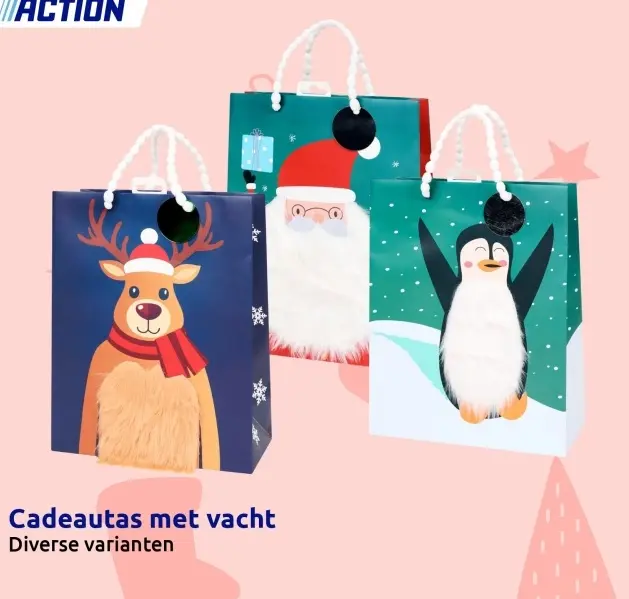 Aanbieding: Cadeautas met vacht