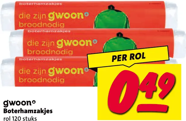 Aanbieding: Boterhamzakjes