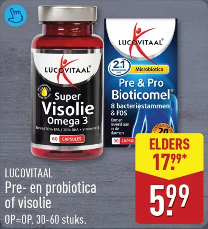 Aanbieding: Pre- en probiotica of visolie
