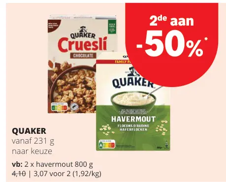 Promotie: Quaker