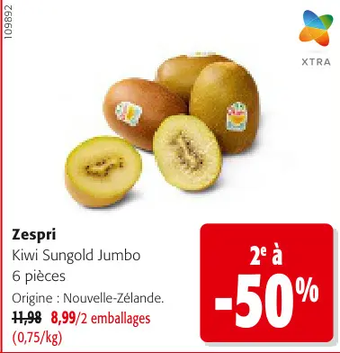 Offre: Kiwi Sungold Jumbo