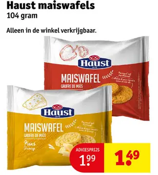 Aanbieding: Haust maiswafels