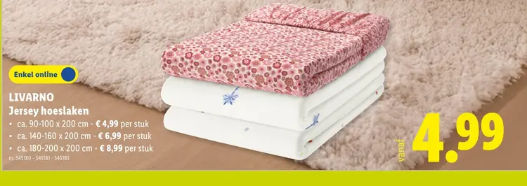 Promotie: LIVARNO jersey hoeslaken