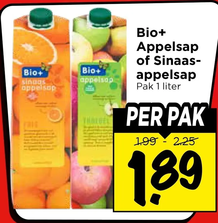 Aanbieding: Appelsap of Sinaasappelsap
