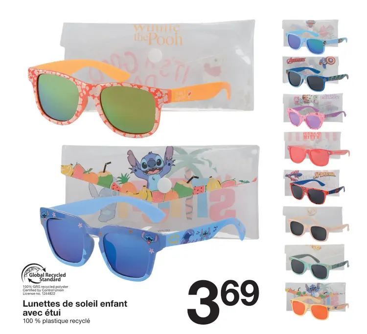 Offre: Lunettes de soleil enfant avec étui