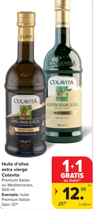 Offre: Huile d'olive extra vierge
