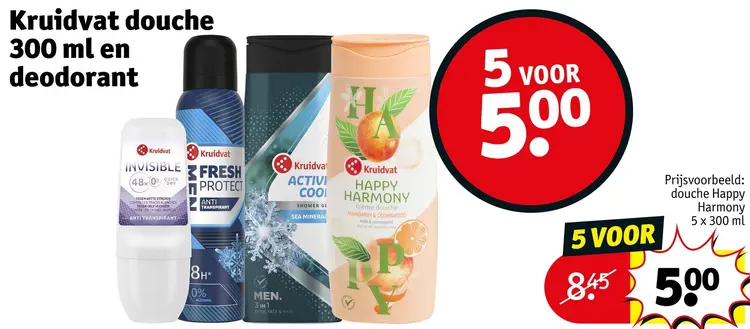 Aanbieding: Douche 300 ml en deodorant