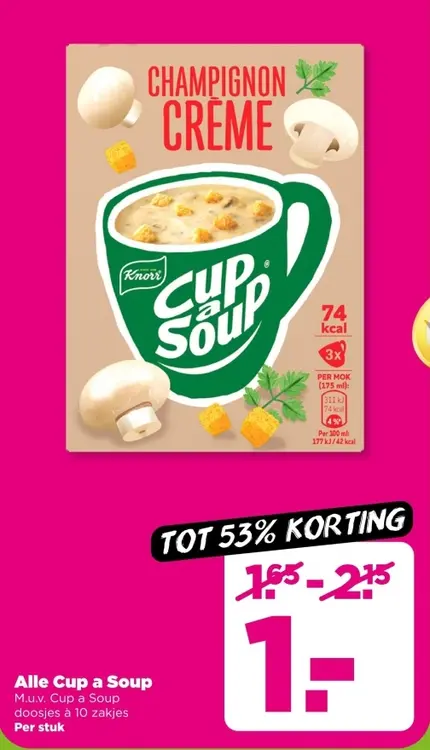 Aanbieding: Champignon Crème Cup a Soup