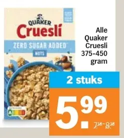 Aanbieding: Quaker Cruesli