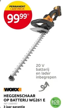 Aanbieding: Heggenschaar op batterij wg261 e