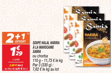 Offre: SOUPE HALAL HARIRA À LA MAROCAINE SAMIA