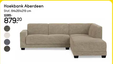 Aanbieding: Hoekbank Aberdeen rechts - beige