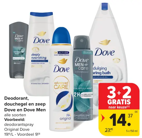 Promotie: Deodorant, douchegel en zeep