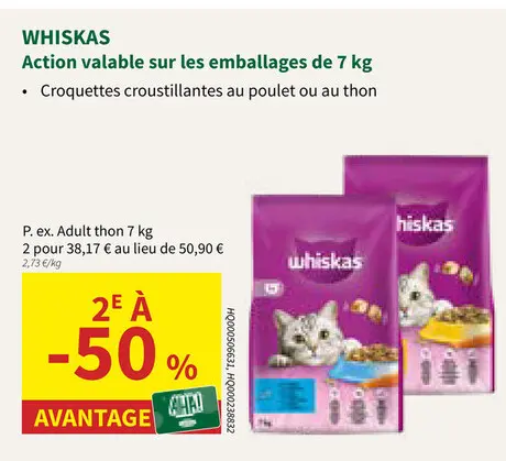 Offre: Croquettes croustillantes au poulet ou au tho