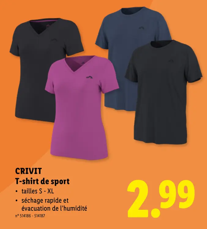 Offre: T-shirt de sport