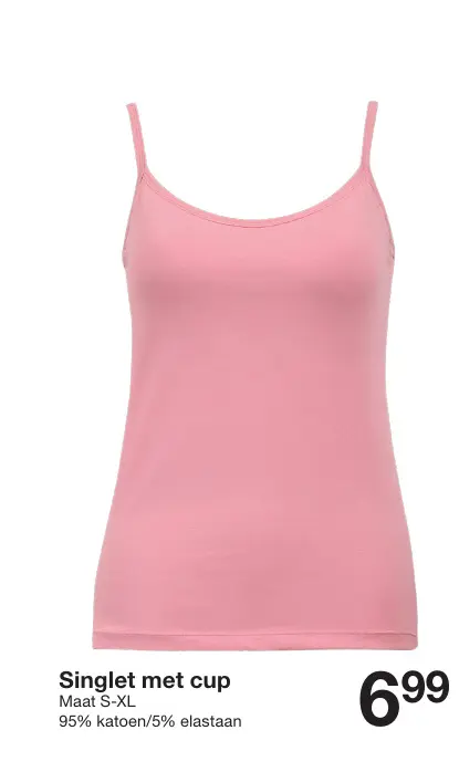 Promotie: Singlet met cup