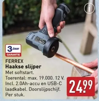 Aanbieding: FERREX Haakse slijper