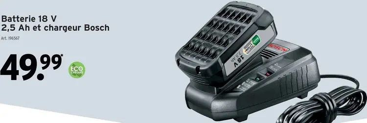 Offre: Batterie 18 V 2,5 Ah et chargeur