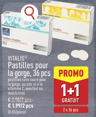 Offre: Pastilles pour la gorge