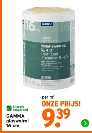 Aanbieding: GAMMA glaswolrol