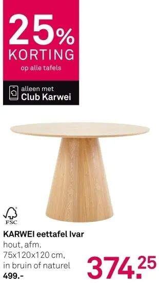 Aanbieding: Eettafel Ivar