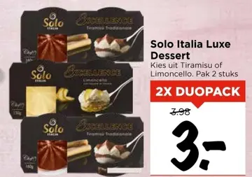 Aanbieding: Solo Italia Luxe Dessert