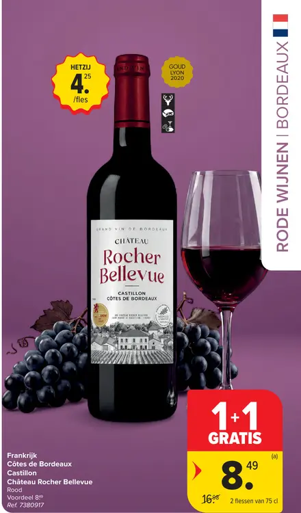 Promotie: Château Rocher Bellevue Castillon Côtes de Bo