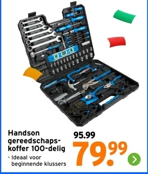 Aanbieding: gereedschapskoffer 100-delig