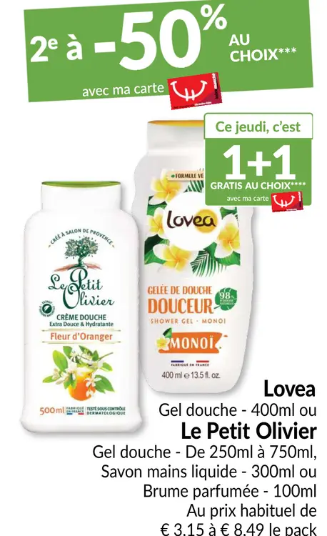 Offre: Gel douche