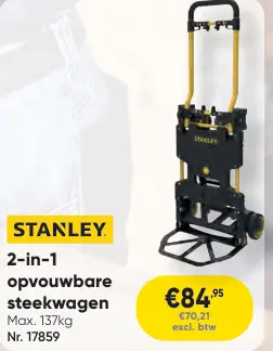 Aanbieding: 2-in-1 opvouwbare steekwagen