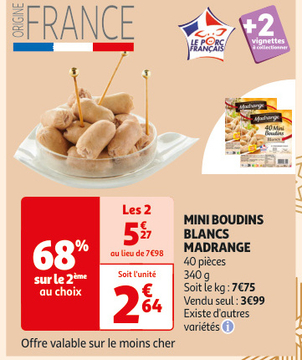 Aanbieding: MINI BOUDINS BLANCS MADRANGE