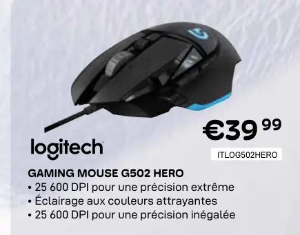 Offre: Gaming mouse g502 hero