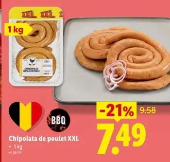 Offre: Chipolata de poulet XXL