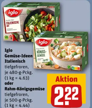 Aanbieding: Iglo Gemüse-Ideen Italienisch oder Rahm-König