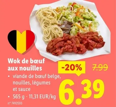 Offre: Wok de bœuf aux nouilles