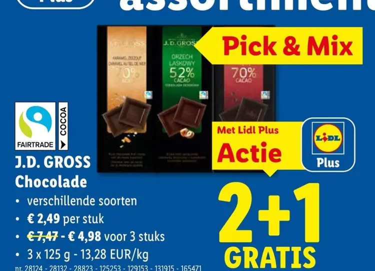 Promotie: J.D. Gross Chocolade