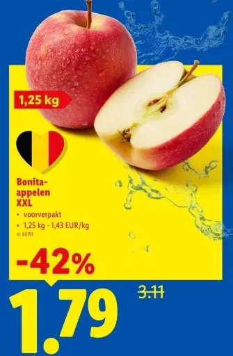 Promotie: Bonita-appelen XXL