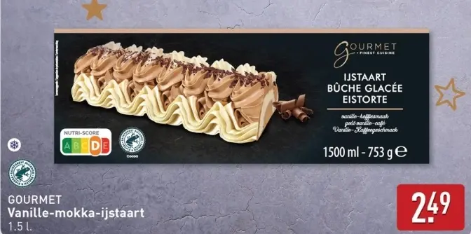 Aanbieding: Vanille-mokka-ijstaart