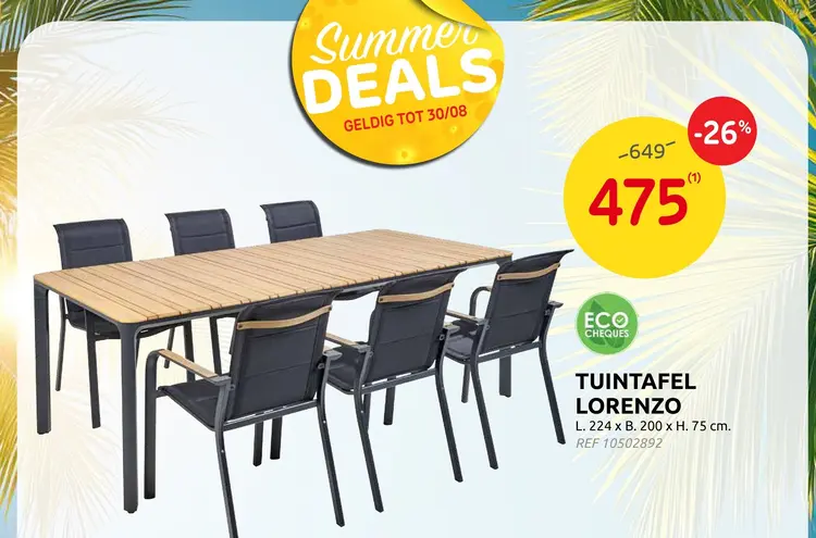 Promotie: Tuintafel lorenzo