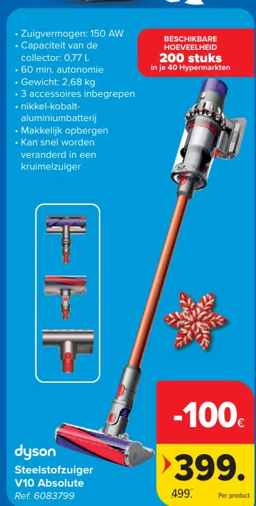 Promotie: Steelstofzuiger V10 Absolute