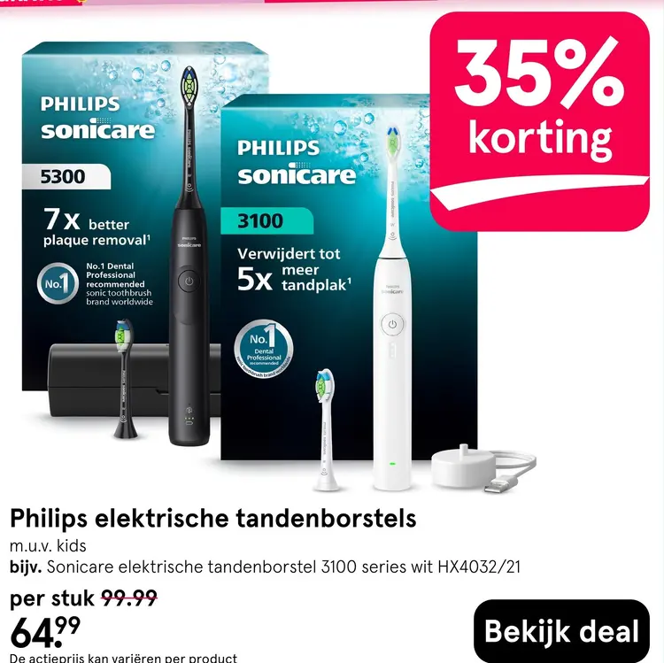 Aanbieding: Philips elektrische tandenborstels