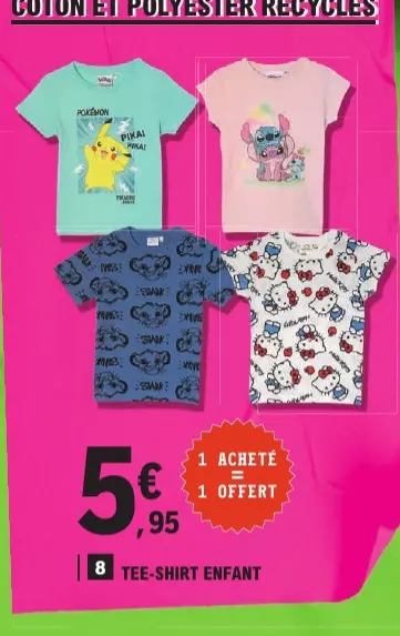 Offre: Tee-shirt enfant