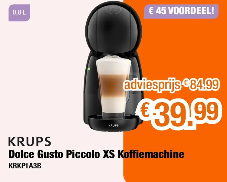 Promotie: Dolce Gusto Piccolo XS Koffiemachine