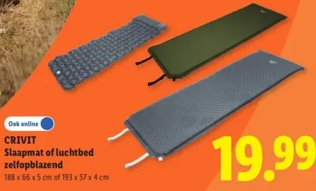 Aanbieding: Slaapmat of luchtbed zelfopblazend