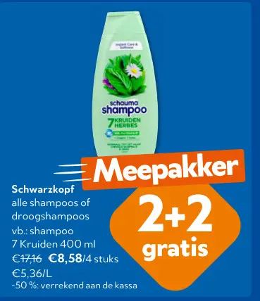 Promotie: Schwarzkopf shampoos of droogshampoos