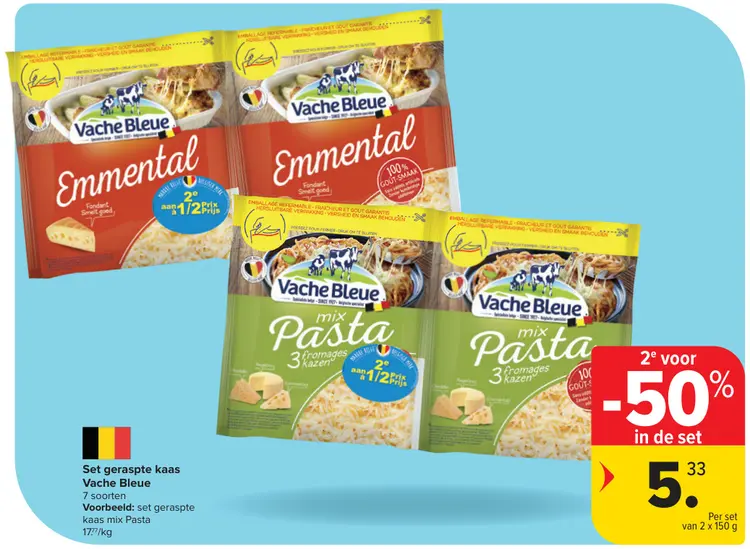 Promotie: Set geraspte kaas