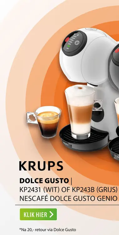 Aanbieding: Krups KP2431 NESCAFÉ Dolce Gusto Genio S Basic Wit